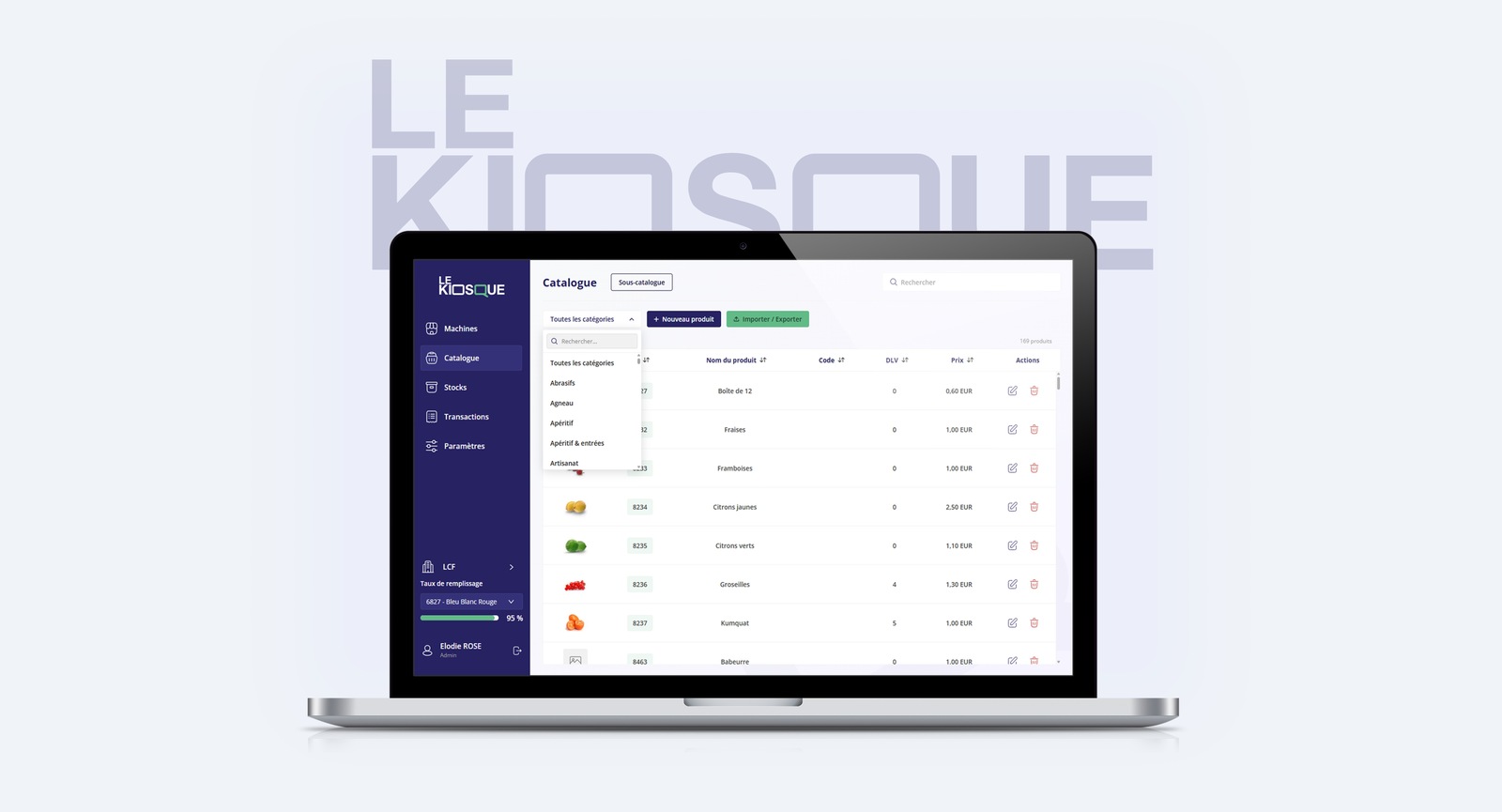 Interface du projet LeKiosque